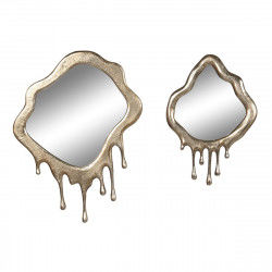 Mirror Set Home ESPRIT Golden Aluminium Mirror 57 x 3 x 75 cm