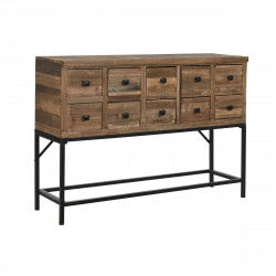 Console DKD Home Decor Black Dark brown Metal Fir Recycled Wood 120 x 34,5 x...