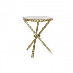 Table d'appoint DKD Home Decor Blanc Doré Aluminium Marbre 43 x 43 x 54 cm