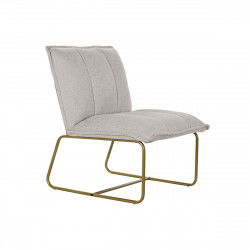 Sillón DKD Home Decor Beige Dorado Metal Poliéster (66 x 71 x 77 cm)