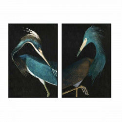 Schilderij DKD Home Decor Vogel Orientaals 80 x 4 x 120 cm (2 Stuks)