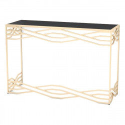 Console DKD Home Decor Kristal Zwart Gouden Metaal (120 x 40 x 80 cm)