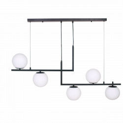 Ceiling Light DKD Home Decor Crystal Black Metal (110 x 35 x 43 cm)