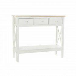 Console DKD Home Decor Wit Natuurlijk Populier 100 x 32 x 85 cm