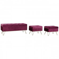 Banquette DKD Home Decor 110 x 42 x 44 cm Métal Bordeaux