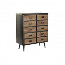 Chest of drawers DKD Home Decor Fir Black Metal Brown (80 x 40 x 95 cm)