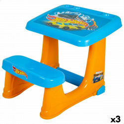 Tavolo per Bambini Hot Wheels Plastica 53,5 x 49 x 72,5 cm (3 Unità)