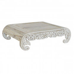 Bijzettafel DKD Home Decor Wit Mangohout 89 x 63,5 x 25,4 cm