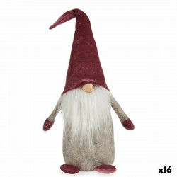 Decoratieve figuren Kabouter Wit Grijs Roze Polyester Hout Zand 14 x 48 x...