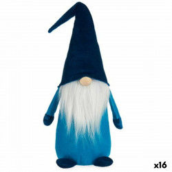 Deko-Figur Zwerg Blau Weiß Polyester Holz Sand 14 x 48 x 17,5 cm (16 Stück)