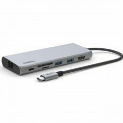 Hub USB Belkin INC009BTSGY Argentato Nero