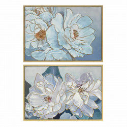 Quadro DKD Home Decor 100 x 4 x 70 cm Fiori Romantico (2 Unità)