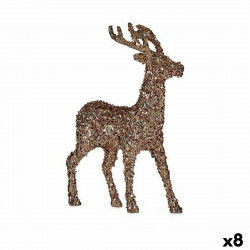 Kerstrendier Kerstfiguurtje Rendier Brons Gouden Plastic 15 x 45 x 30 cm (8...