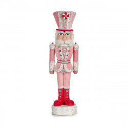 Decorative Figure Nutcracker 26 x 102 x 28 cm Pink Synthetic