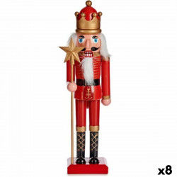 Decorative Figure Nutcracker Red Plastic 11 x 40 x 12,5 cm (8 Units)