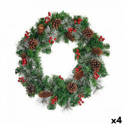 Advent wreathe Pineapples Red fruits Red Green 54 x 15 x 54 cm (4 Units)