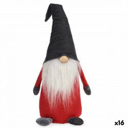 Deko-Figur Zwerg Weiß Rot Grau Polyester Holz Sand 14 x 48 x 17,5 cm (16 Stück)