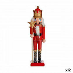 Decoratieve figuren Notenkraker Rood Plastic 7,5 x 28,5 x 7,5 cm (12 Stuks)