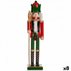 Decoratieve figuren Notenkraker Rood Groen Plastic 11 x 39 x 10,5 cm (8 Stuks)