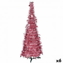 Árbol de Navidad Rosa Espumillón 38 x 38 x 150 cm (6 Unidades)