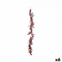 Christmas garland Red fruits Red Plastic 15 x 15 x 163 cm (6 Units)