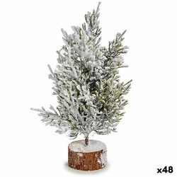 Árbol de Navidad 120 cm Blanco Marrón Verde Madera Plástico (48 Unidades)