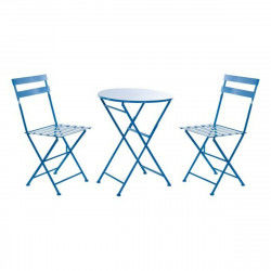 Tafel met twee stoelen DKD Home Decor MB-166634 Blauw 80 cm 60 x 60 x 70 cm...