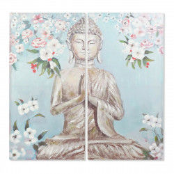 Cadre DKD Home Decor CU-181694 Toile Buda Oriental (140 x 3 x 140 cm) (2 pcs)