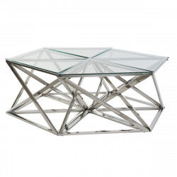 Centre Table DKD Home Decor Silver Crystal Steel Plastic 137,5 x 120,5 x 46 cm