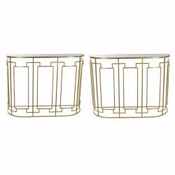 Consola DKD Home Decor Dorado Metal Cristal 107 x 36 x 78,5 cm