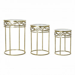 Set of 3 tables DKD Home Decor Gold Golden 46 x 46 x 70 cm