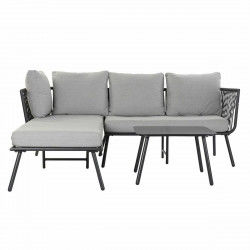 Canapé de jardin DKD Home Decor Noir Métal Aluminium Corde 30 x 40 cm 192 x...