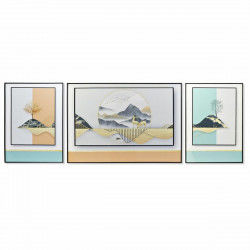 Jeu de 3 tableaux DKD Home Decor Montagne Moderne (200 x 3 x 70 cm)