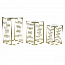 Juego de 3 Mesitas DKD Home Decor Dorado 40 x 40 x 70 cm