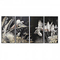 Juego de 4 cuadros DKD Home Decor Tropical 280 x 4 x 140 cm