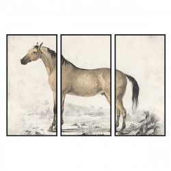 Schilderij DKD Home Decor Paard (180 x 4 x 120 cm)