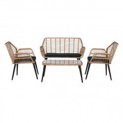 Table Set with 3 Armchairs DKD Home Decor 124 x 75 x 85,5 cm 120 x 65 x 89 cm