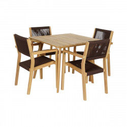 Tafel met vier stoelen DKD Home Decor 90 x 90 x 75 cm