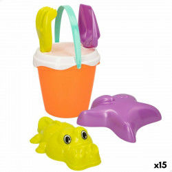 Strandspeelgoedset Colorbaby Ø 18 cm Polypropyleen (15 Stuks)