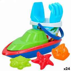 Strandspeelgoedset Colorbaby 8 Onderdelen Boot Polypropyleen (24 Stuks)