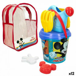 Strandspeelgoedset Mickey Mouse Ø 18 cm Polypropyleen (12 Stuks)