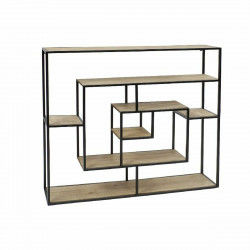 Shelves DKD Home Decor 82 x 17 x 83 cm Natural Black Metal MDF Wood