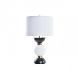 Bureaulamp DKD Home Decor Wit Zwart Gouden Metaal 50 W 220 V 41 x 41 x 73 cm