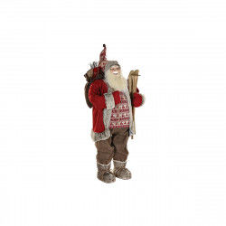 Christmas bauble DKD Home Decor Father Christmas Red Grey PVC Wood 60 x 50 x...