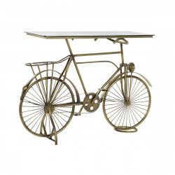 Consola DKD Home Decor Cristal Bicicleta Dorado Metal (114 x 37 x 77 cm)