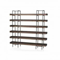 Shelves DKD Home Decor Brown Black Wood Metal Iron 200 x 38 x 230 cm