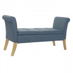 Bench DKD Home Decor Blue Natural Wood Plastic 130 x 44 x 69 cm