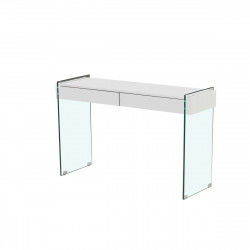 Consola DKD Home Decor Cristal Transparente Blanco 120 x 40 x 76 cm Madera MDF