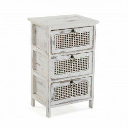 Cassettiera Versa Old Bianco Legno Legno di paulownia Moderno 27 x 59 x 37 cm