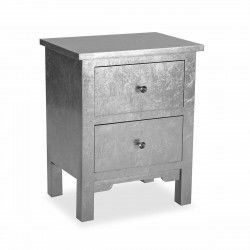 Nightstand Versa Silver Wood 34,5 x 60 x 48 cm